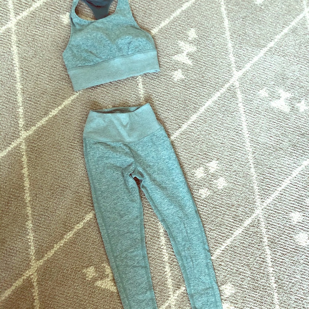ALO Yoga Heathered Teal High-Waist Leggings
